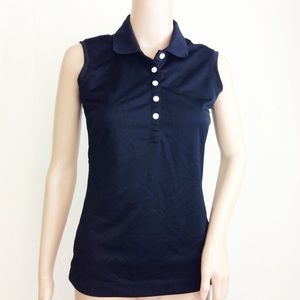 Nike Golf Top Dri Fit Polo Black Sleeveless